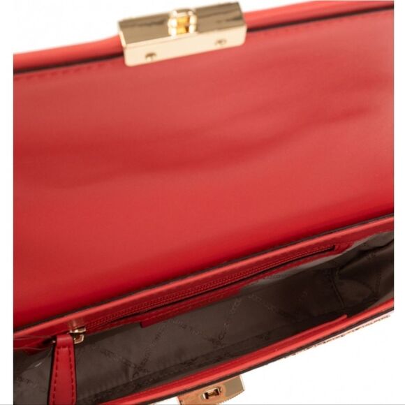 Michael Kors Bradshaw Monogram Print Convertible Shoulder Bag- Dahlia - Picture 6 of 15